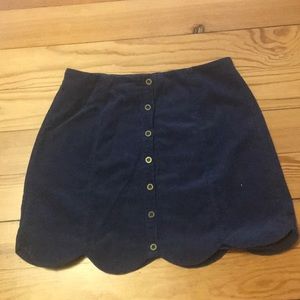 Navy corduroy skirt from BDG.